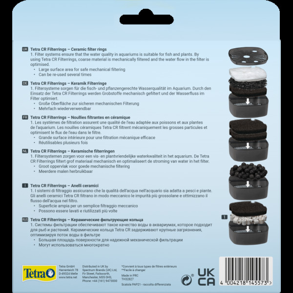 Наповнювач Tetra Filter Rings для зовнішнього фільтра EX керамічні кільця 800 мл