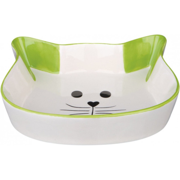 Миска Trixie для котів у формі котячої мордочки керамічна 250 мл/12 см