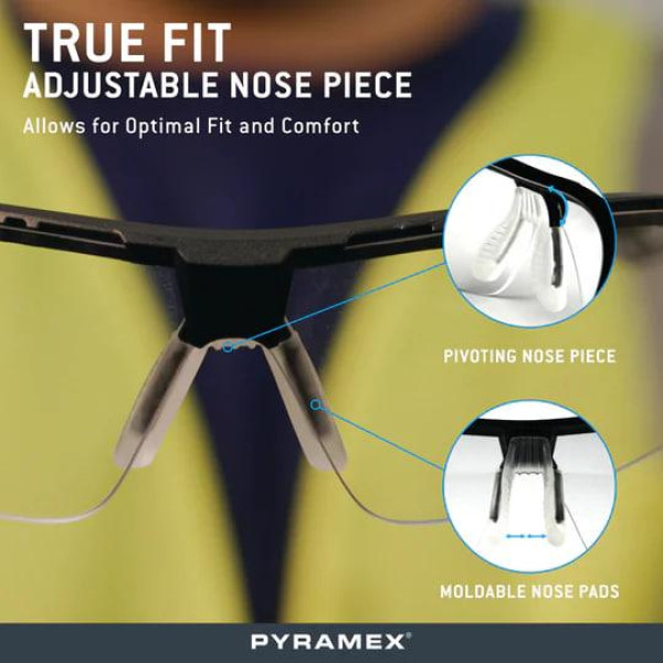 Захисні окуляри Pyramex Truflex (gray) Anti-Fog, cірі в чорно-сірій оправі