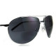 Окуляри біфокальні (захисні) Global Vision Aviator Bifocal (+2.0) (gray), чорні біфокальні лінзи в металевій оправі