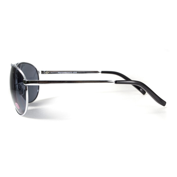 Окуляри біфокальні (захисні) Global Vision Aviator Bifocal (+2.0) (gray), чорні біфокальні лінзи в металевій оправі