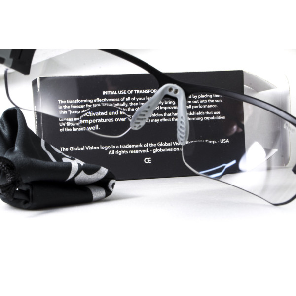 Окуляри біфокальні фотохромні (захисні) Global Vision Hercules-7 Bifocal (+1.5) photochromic (clear), фотохромні прозорі