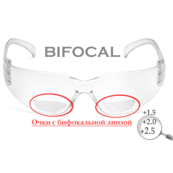 Окуляри біфокальні (захисні) Pyramex Intruder Bifocal (+1.5) (clear) прозорі