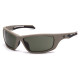 Окуляри захисні Venture Gear Tactical Howitzer Tan (forest gray) Anti-Fog, чорно-зелені в пісочній оправі