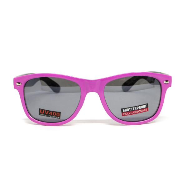 Окуляри захисні відкриті Swag Hipster-B Pink (Flash mirror), дзеркальні cірі