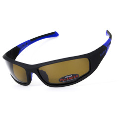 Окуляри поляризаційні BluWater Daytona-3 Polarized (brown), коричневі в чорно-синій оправі
