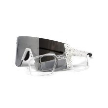 Окуляри захисні Global Vision Astro+RX White (G-Tech™ silver), дзеркальні сірі в білій оправі з діоптрійною вставкою в комплекті