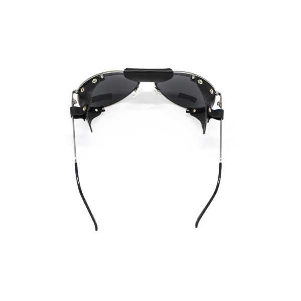 Окуляри захисні Global Vision Aviator-3 (gray), сірі зі з'ємним ущільнювачем із синтетичної "шкіри"