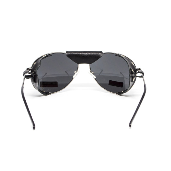 Окуляри захисні Global Vision Aviator-3 (gray), сірі зі з'ємним ущільнювачем із синтетичної "шкіри"