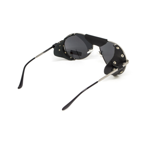 Окуляри захисні Global Vision Aviator-3 (gray), сірі зі з'ємним ущільнювачем із синтетичної "шкіри"