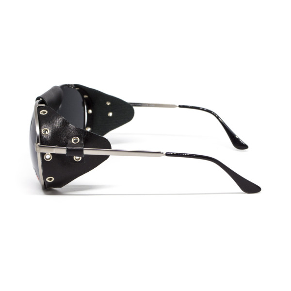 Окуляри захисні Global Vision Aviator-3 (gray), сірі зі з'ємним ущільнювачем із синтетичної "шкіри"