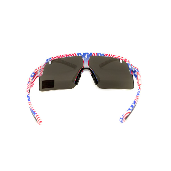 Окуляри захисні Global Vision Holeshot USA Flag (gray), сірі в оправі прапор США