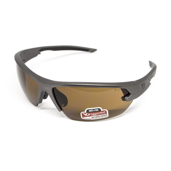 Захисні окуляри Venture Gear Tactical Semtex 2.0 Gun Metal (bronze) Anti-Fog, коричневі в оправі кольору "темний металік"