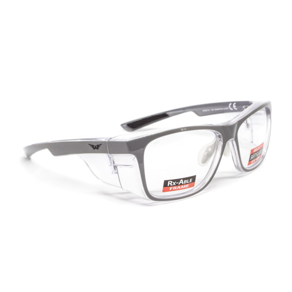 Окуляри під діоптрії Global Vision RX-T Сrystal Gray (rx-able) (clear), прозорий в двокольоровій оправі