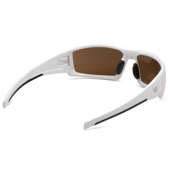 Окуляри захисні Venture Gear Pagosa White (bronze) Anti-Fog, коричневі в білій оправі