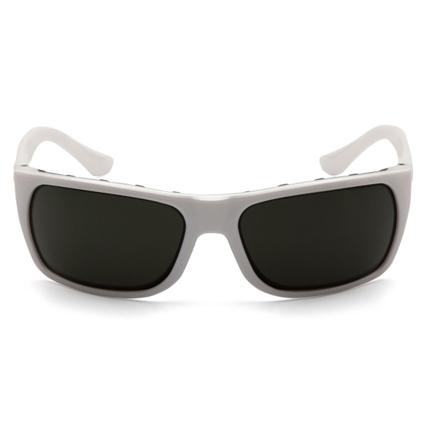 Окуляри захисні Venture Gear Vallejo White (forest gray) Anti-Fog, сіро-зелені в білій оправі