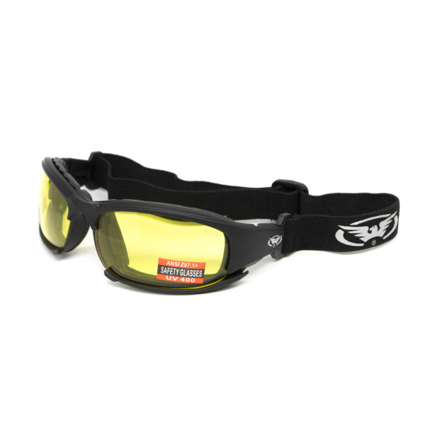 Окуляри захисні з ущільнювачем Global Vision Assault (yellow) Anti-Fog, жовті