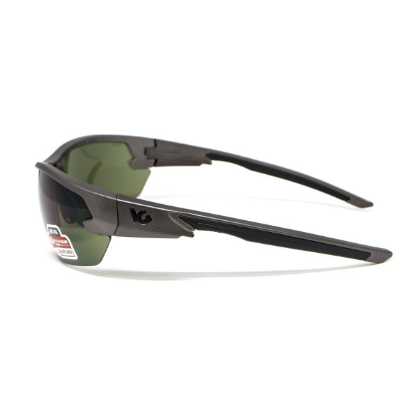Захисні окуляри Venture Gear Tactical Semtex 2.0 Gun Metal (forest gray) Anti-Fog, чорно-зелені в оправі кольору "темний металік"