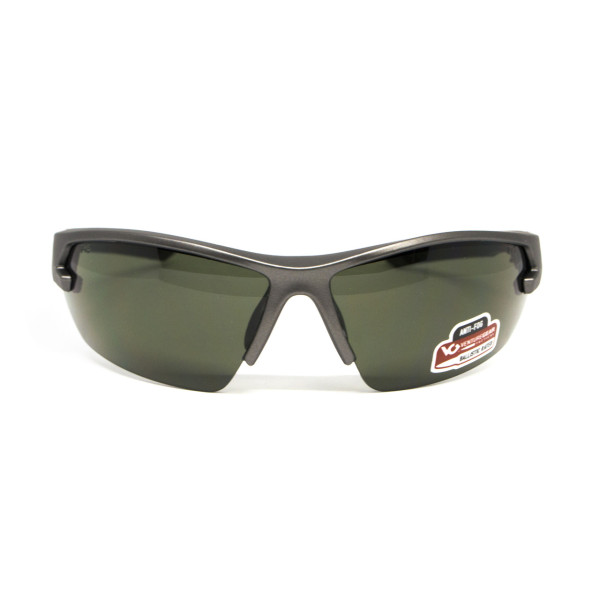 Захисні окуляри Venture Gear Tactical Semtex 2.0 Gun Metal (forest gray) Anti-Fog, чорно-зелені в оправі кольору "темний металік"