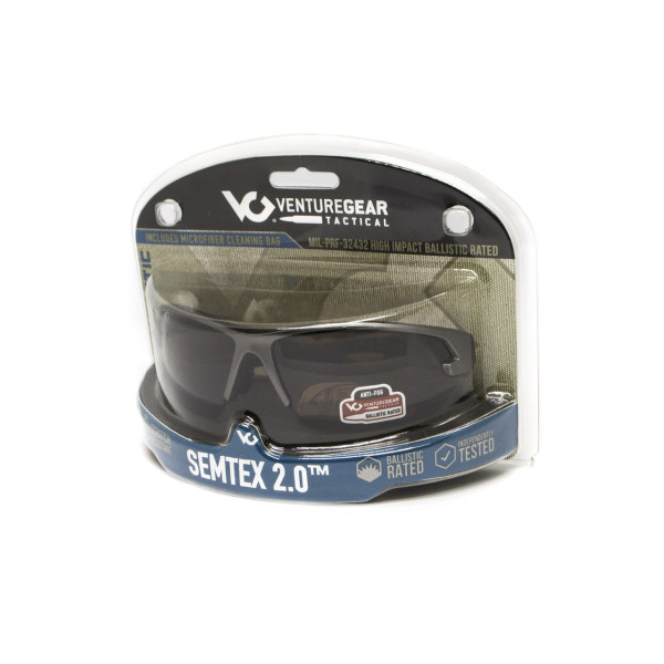 Захисні окуляри Venture Gear Tactical Semtex 2.0 Gun Metal (forest gray) Anti-Fog, чорно-зелені в оправі кольору "темний металік"