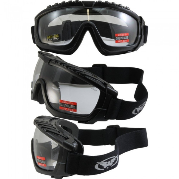 Окуляри захисні з ущільнювачем Global Vision Ballistech-1+RX (clear) Anti-Fog, прозорі окуляри з діоптрійною вставкою в комплекті
