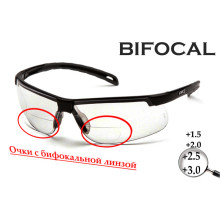 Біфокальні захисні окуляри Pyramex Ever-Lite Bifocal (clear +3.0) Super Anti-Fog H2MAX, біфокальні прозорі з діоптріями