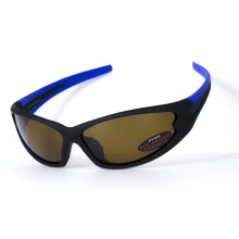 Окуляри поляризаційні BluWater Daytona-4 Polarized (brown) коричневі з синіми дужками