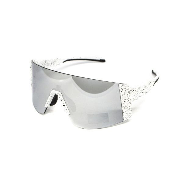 Окуляри захисні Global Vision Astro White (G-Tech™ silver), дзеркальні сірі в білій оправі (з можливістю установки діоптрійної