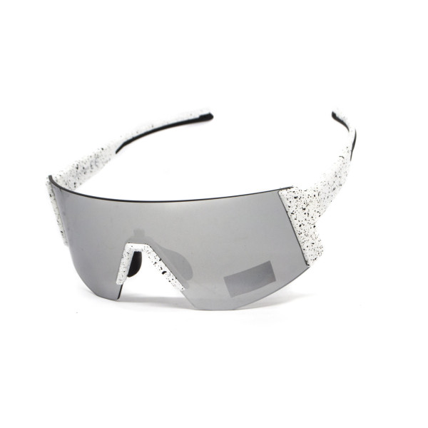 Окуляри захисні Global Vision Astro White (G-Tech™ silver), дзеркальні сірі в білій оправі (з можливістю установки діоптрійної