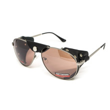 Окуляри захисні Global Vision Aviator-3 (drive mirror), коричневі зі з'ємним ущільнювачем із синтетичної "шкіри"