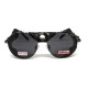 Окуляри захисні Global Vision Aviator-5 GunMetal (gray), сірі в темній оправі зі з'ємним ущільнювачем із синтетичної "шкіри"
