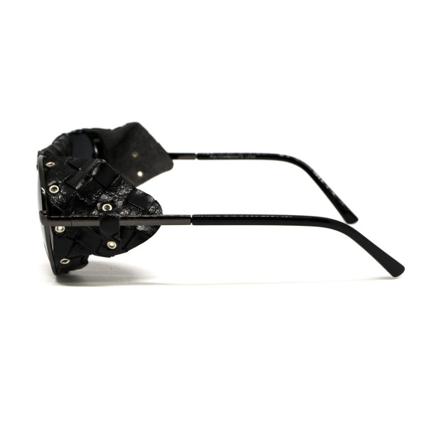 Окуляри захисні Global Vision Aviator-5 GunMetal (gray), сірі в темній оправі зі з'ємним ущільнювачем із синтетичної "шкіри"