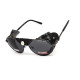 Окуляри захисні Global Vision Aviator-5 GunMetal (gray), сірі в темній оправі зі з'ємним ущільнювачем із синтетичної "шкіри"