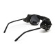 Окуляри захисні Global Vision Aviator-5 GunMetal (gray), сірі в темній оправі зі з'ємним ущільнювачем із синтетичної "шкіри"