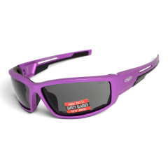 Окуляри захисні Global Vision Sly Metallic Purple (gray), сірі лінзи в оправі кольору фіолетовий металік