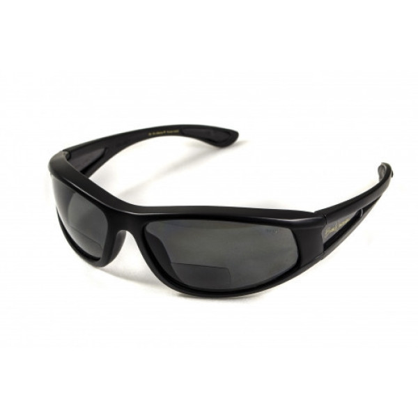 Окуляри біфокальні поляризаційні (захисні) BluWater Winkelman-2 polarized (+2.0 bifocal), (gray) чорні