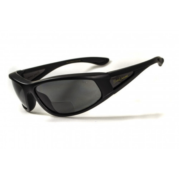 Окуляри біфокальні поляризаційні (захисні) BluWater Winkelman-2 polarized (+2.0 bifocal), (gray) чорні