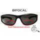 Окуляри біфокальні поляризаційні (захисні) BluWater Winkelman-2 polarized (+2.0 bifocal), (gray) чорні