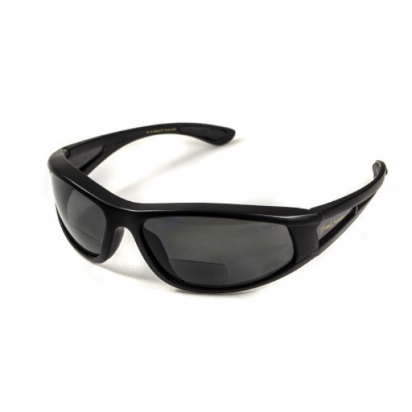 Окуляри біфокальні поляризаційні (захисні) BluWater Winkelman-2 polarized (+2.0 bifocal), (gray) чорні