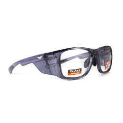 Окуляри під діоптрії Global Vision RX-T Gray (rx-able) (clear), прозорі в темно-сірій напівпрозорій оправі