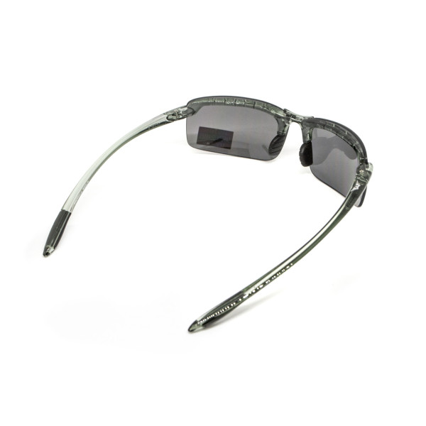 Окуляри захисні Global Vision Wheelin Crystal Gray (flash mirror), дзеркальні сірі лінзи в сірій напівпрозорій оправі