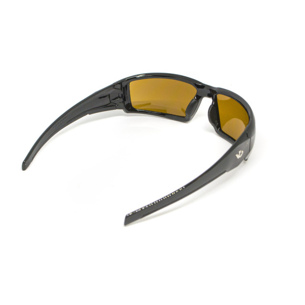 Окуляри захисні Venture Gear Pagosa (bronze) Anti-Fog, коричневі в чорній оправі