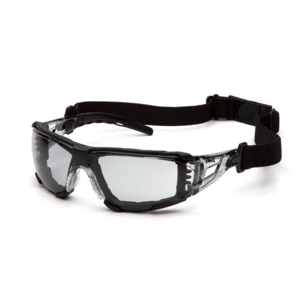 Окуляри захисні з ущільнювачем Pyramex Fyxate (light gray) H2MAX Anti-Fog, світло-сірі напівтемні