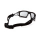 Окуляри захисні з ущільнювачем Pyramex Fyxate (light gray) H2MAX Anti-Fog, світло-сірі напівтемні