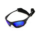 Окуляри поляризаційні BluWater Hydro Polarized (G-Tech™ blue) Anti-Fog, дзеркальні сині в чорній оправі