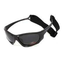 Окуляри поляризаційні BluWater Hydro Polarized (dark gray) Anti-Fog, чорні лінзи в чорній оправі
