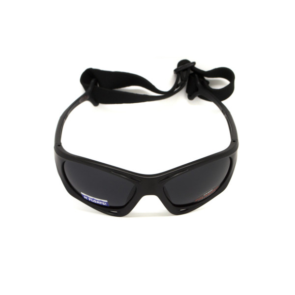 Окуляри поляризаційні BluWater Hydro Polarized (dark gray) Anti-Fog, чорні лінзи в чорній оправі