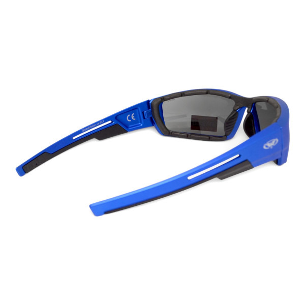 Окуляри захисні Global Vision Sly Blue Metallic (smoke), сірі лінзи в оправі синій металік