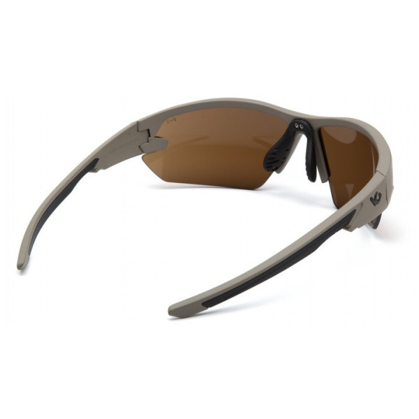 Окуляри захисні Venture Gear Tactical Semtex Tan (bronze) Anti-Fog, коричневі в камуфльованій оправі