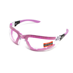 Окуляри захисні з ущільнювачем Global Vision Ruthless Purple (clear) Anti-Fog, прозорі в фіолетовій оправі